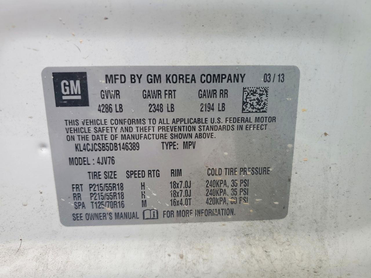 2013 BUICK ENCORE