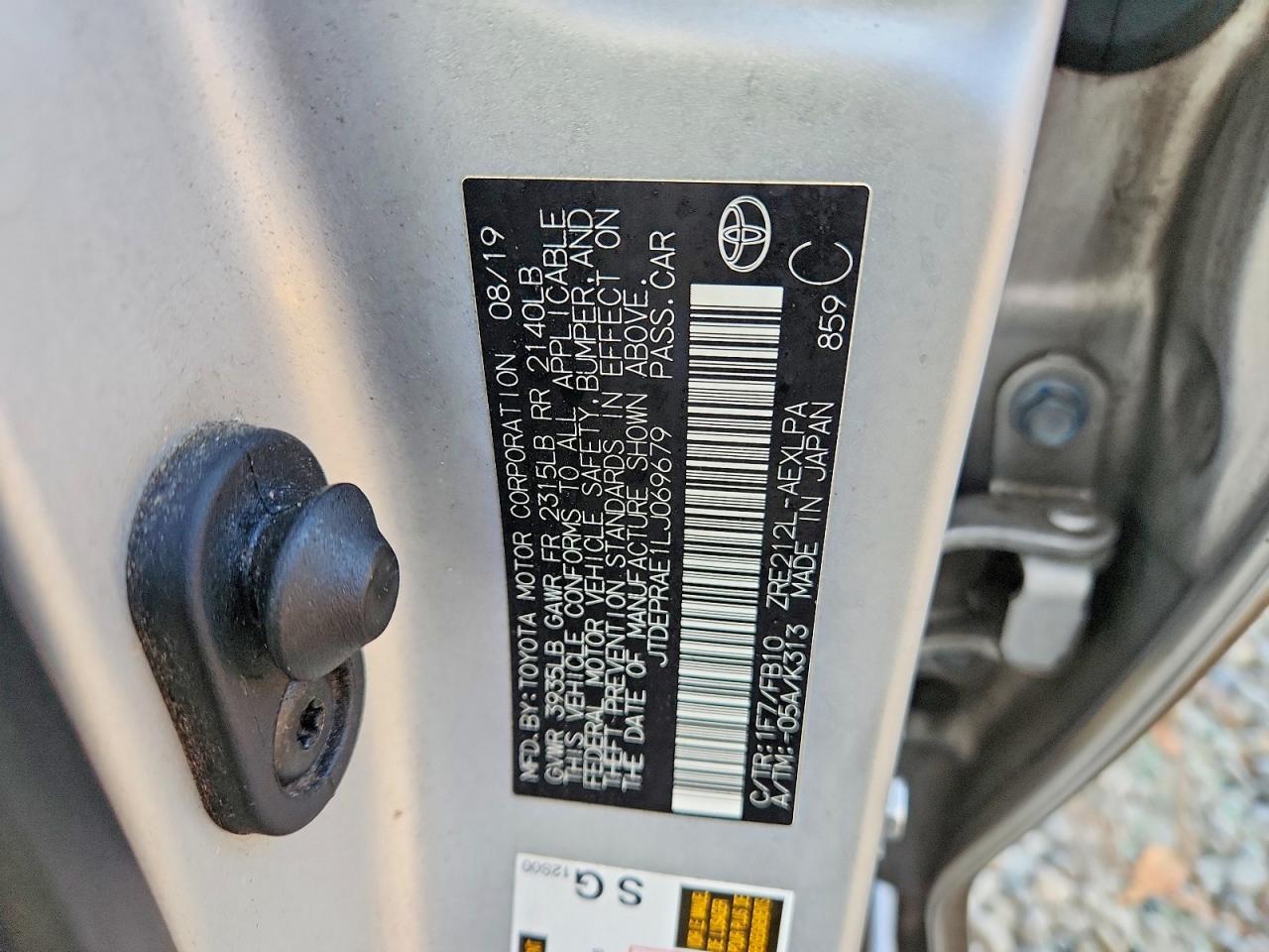 2020 TOYOTA COROLLA