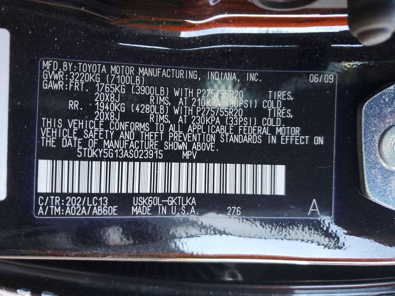 2010 TOYOTA Sequoia