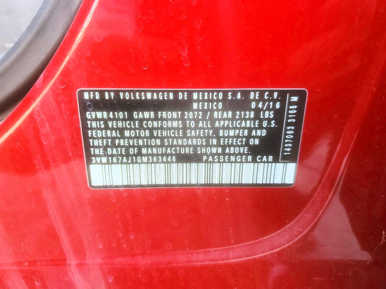 2016 VOLKSWAGEN JETTA
