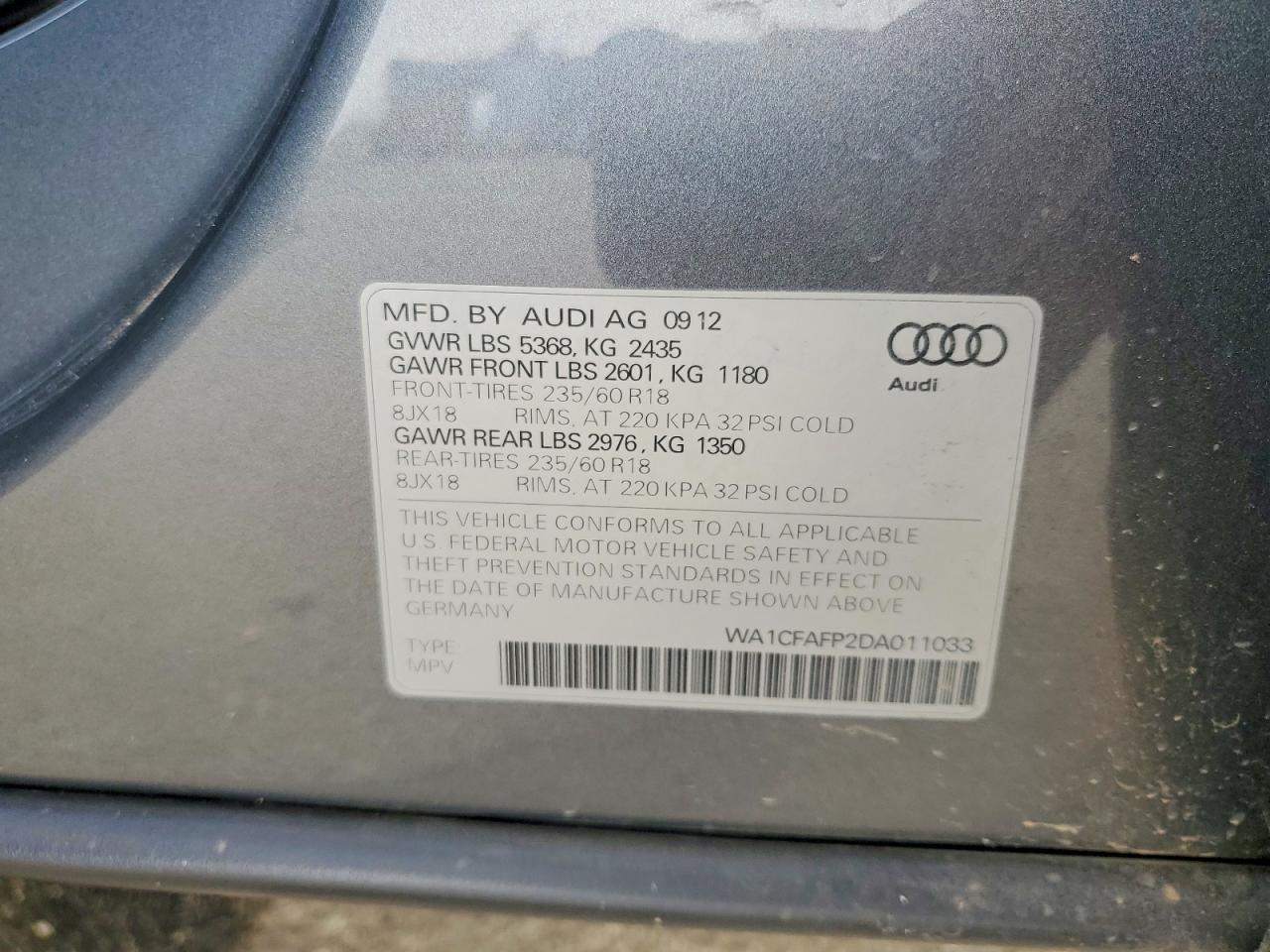 2013 AUDI Q5