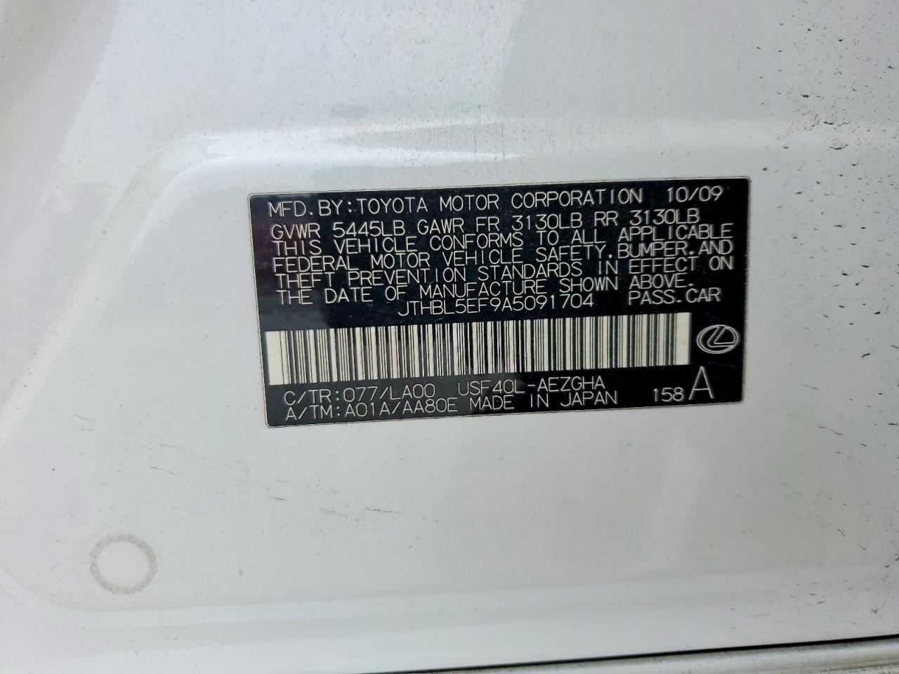 2010 LEXUS LS 460