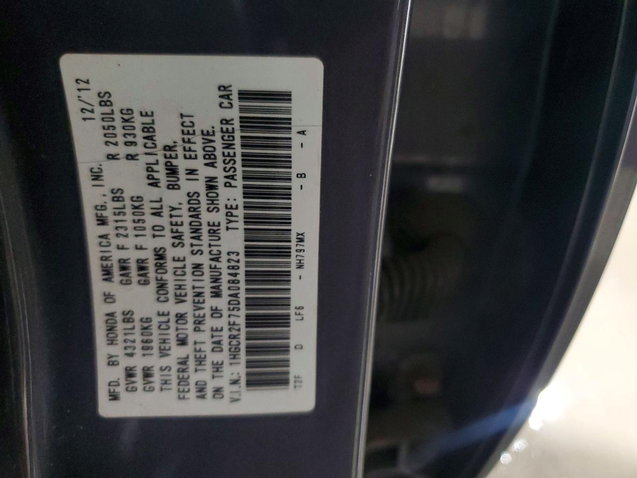 2013 HONDA ACCORD