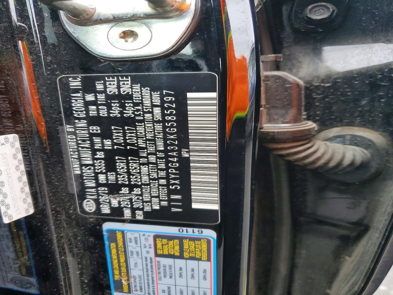 2019 KIA SORENTO