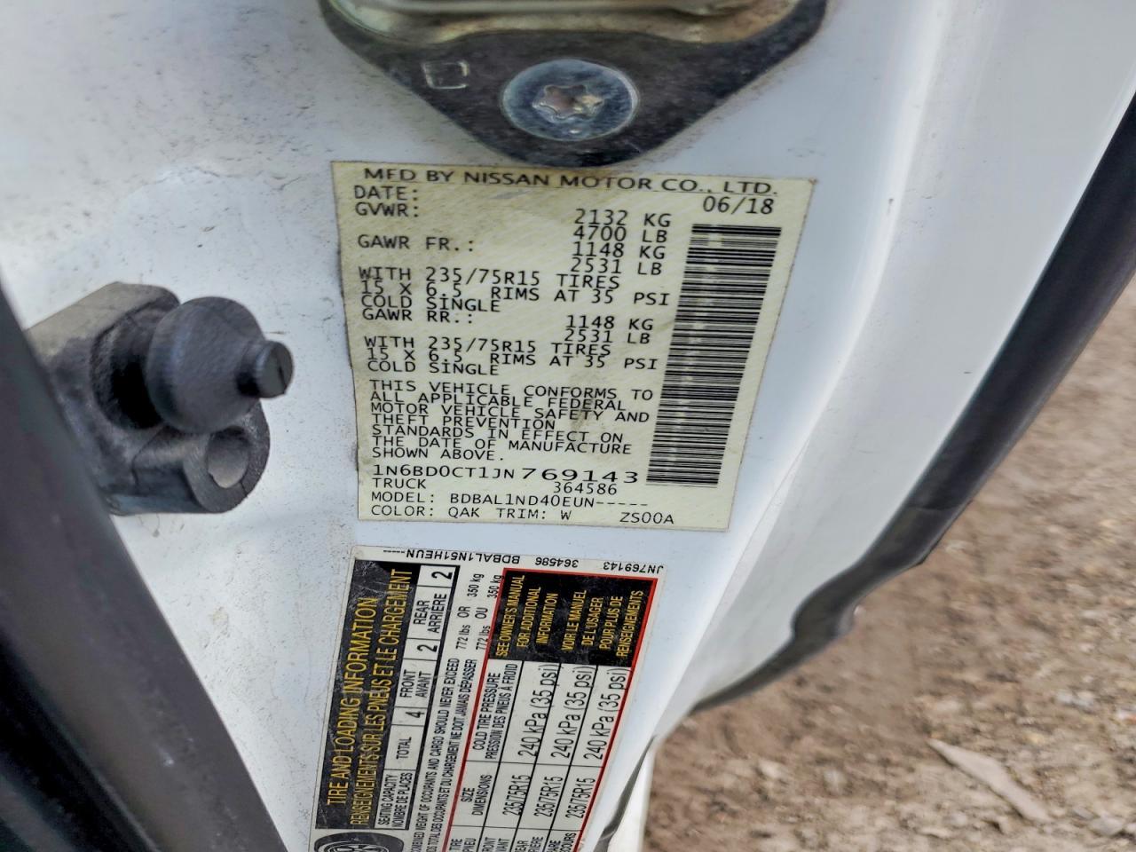 2018 NISSAN Frontier