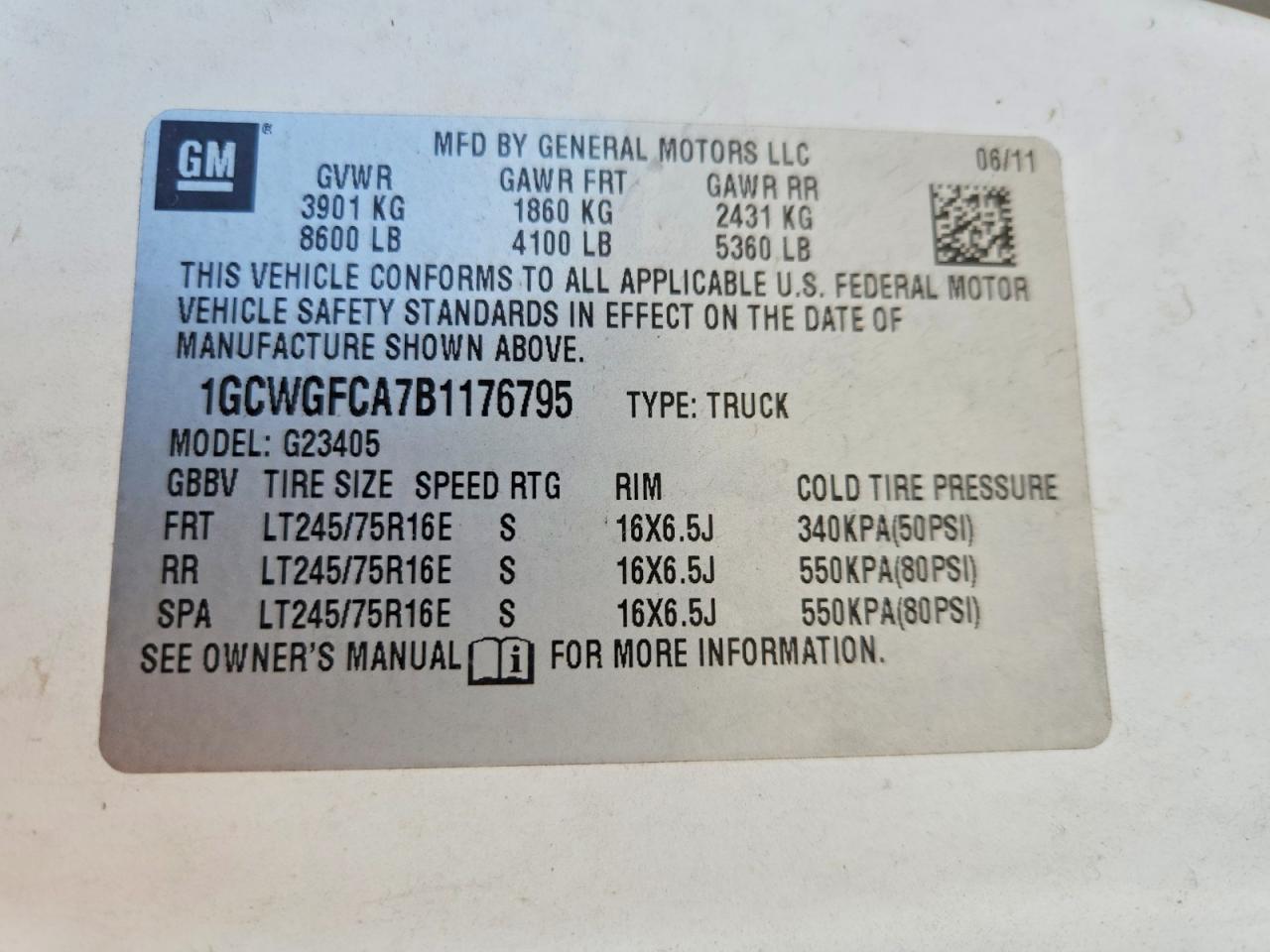2011 CHEVROLET EXPRESS 2500