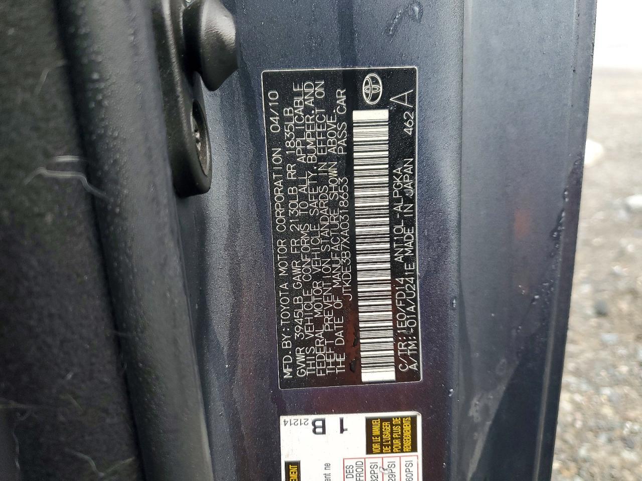 2010 TOYOTA SCION