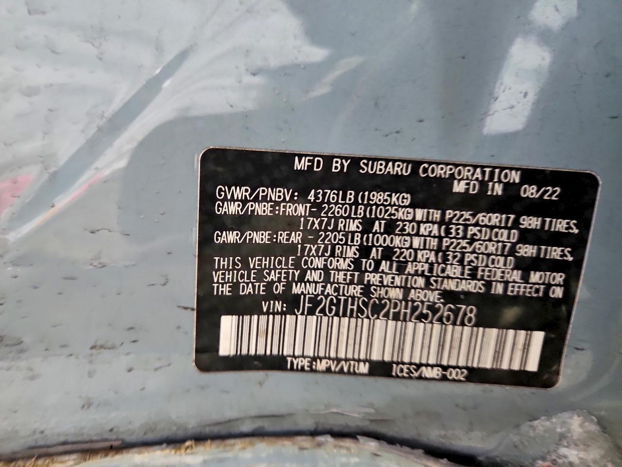 2023 SUBARU Crosstrek