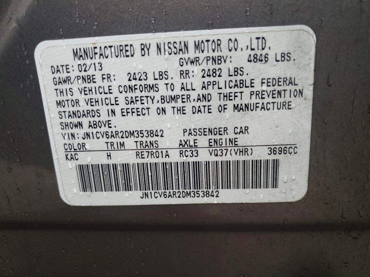 2013 INFINITI G37