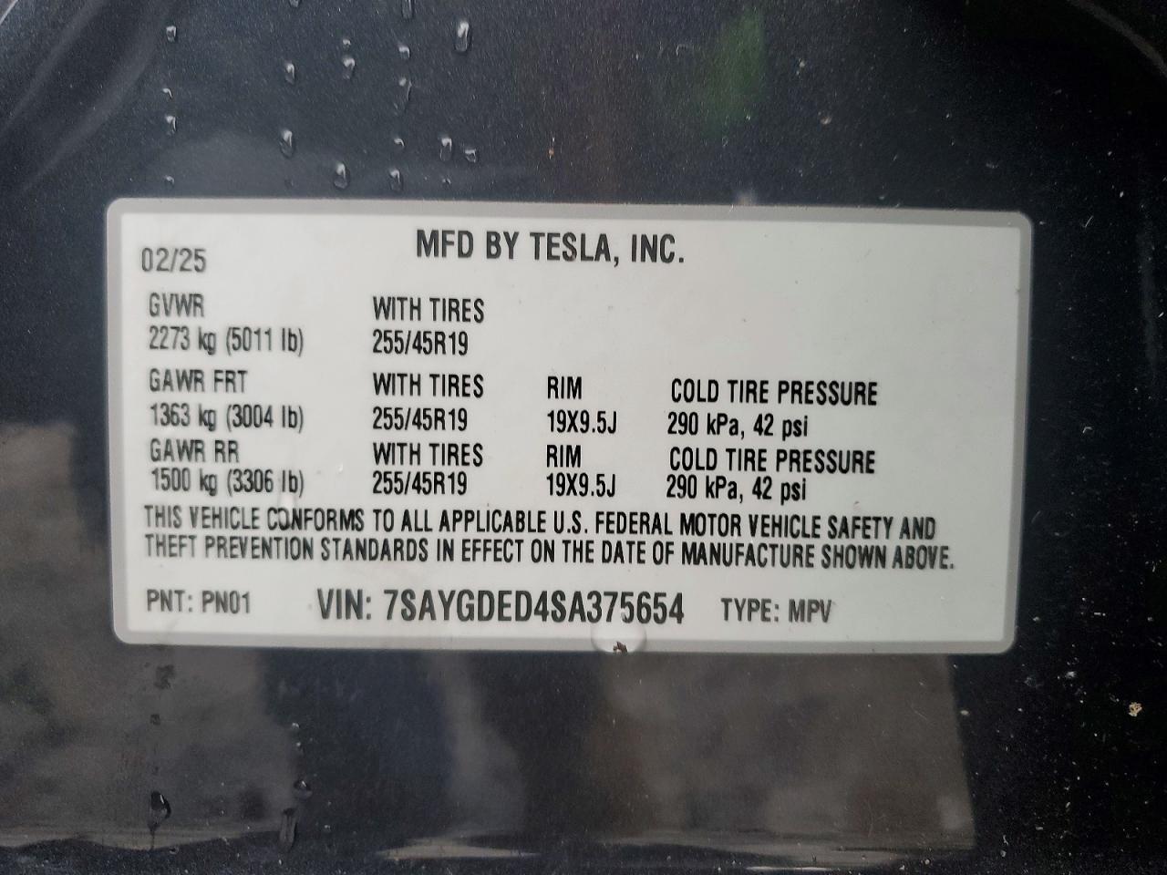 2025 TESLA MODEL Y