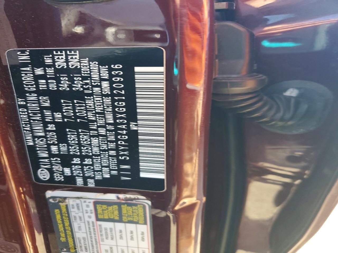 2016 KIA SORENTO