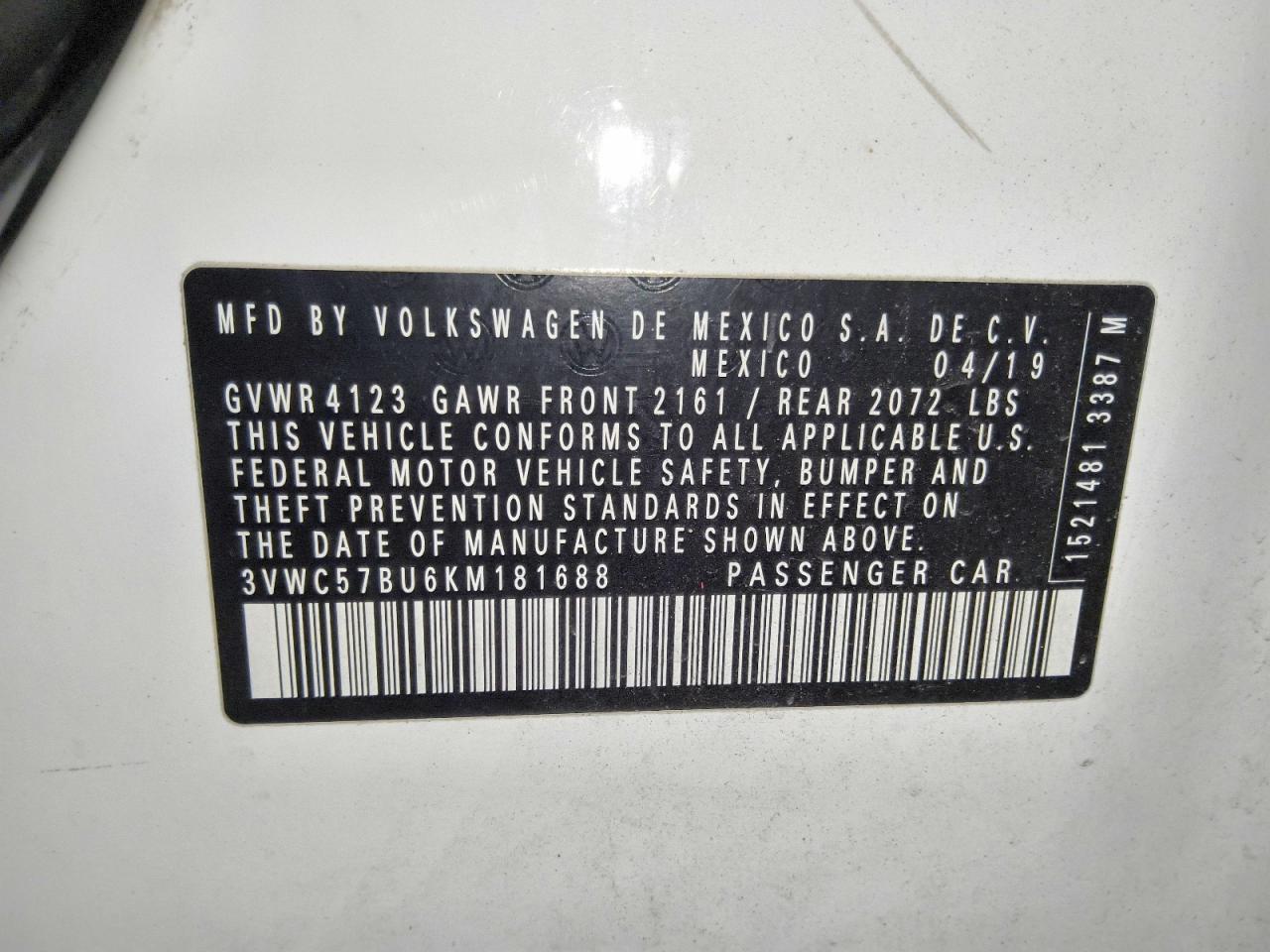 2019 VOLKSWAGEN JETTA