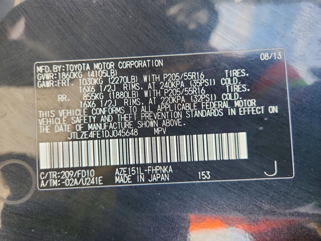 2013 TOYOTA SCION