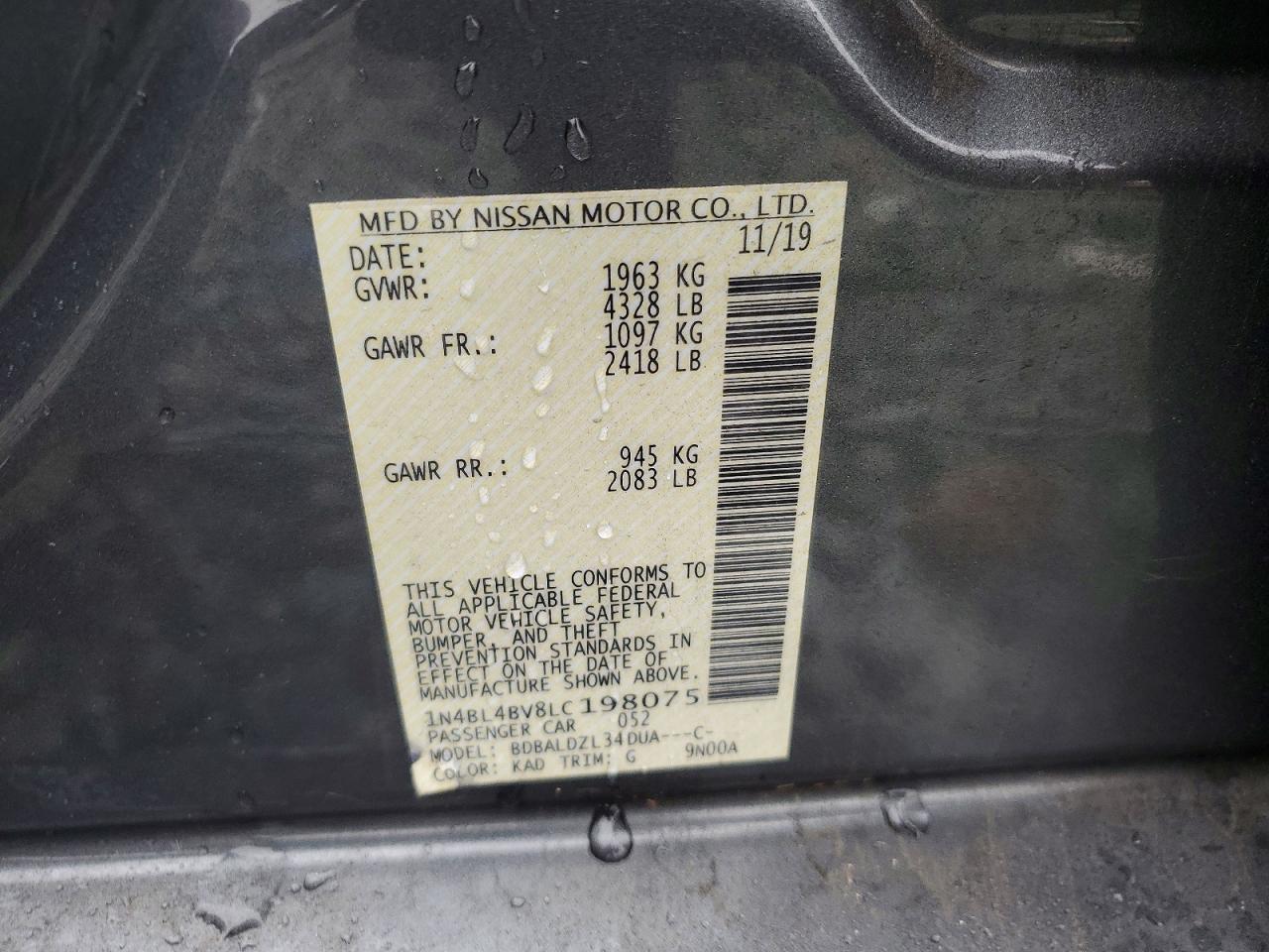 2020 NISSAN ALTIMA