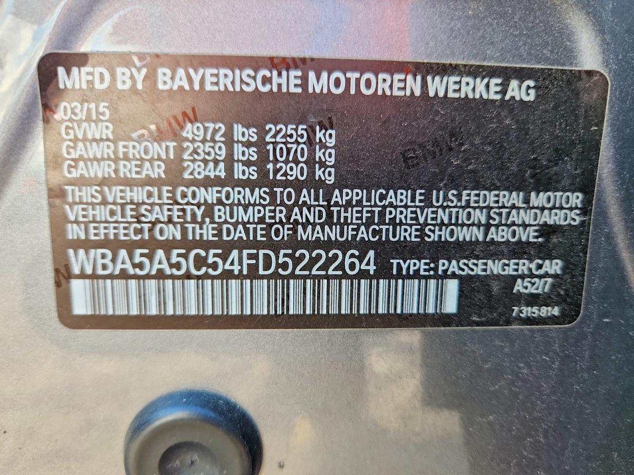 2015 BMW 5 series