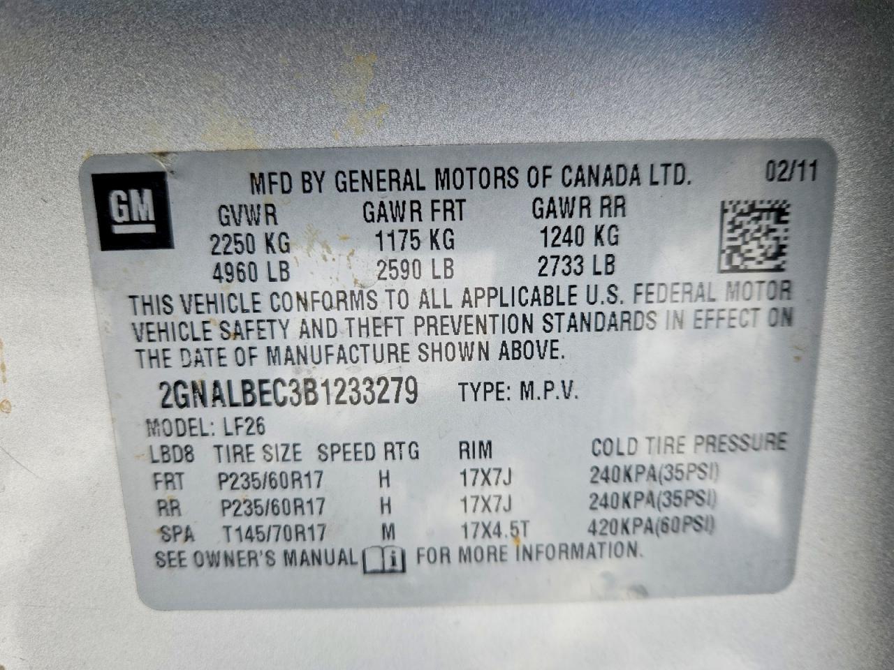 2011 CHEVROLET EQUINOX