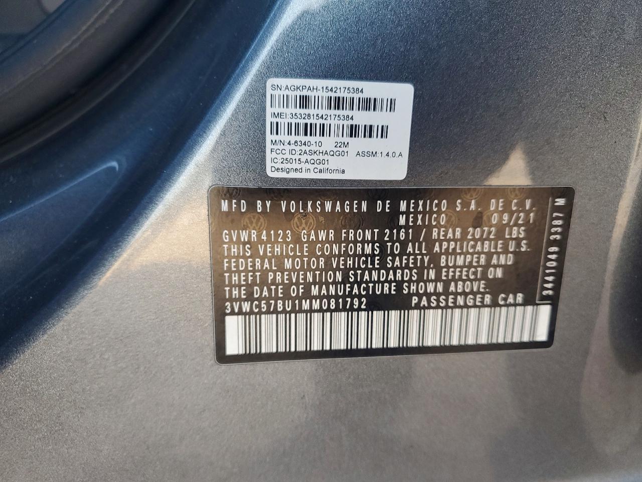 2021 VOLKSWAGEN JETTA