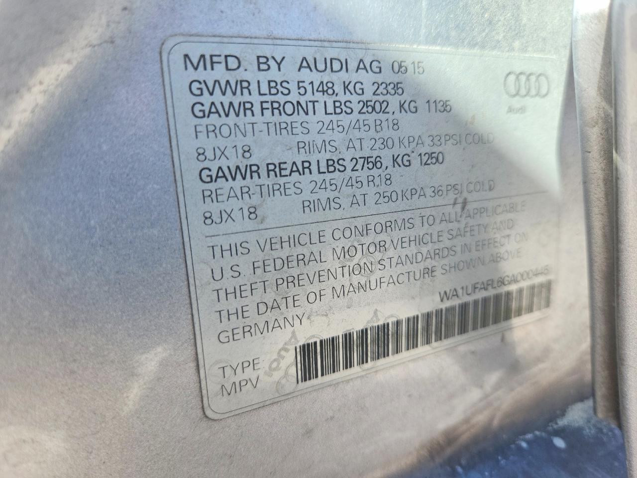 2016 AUDI A4 allroad