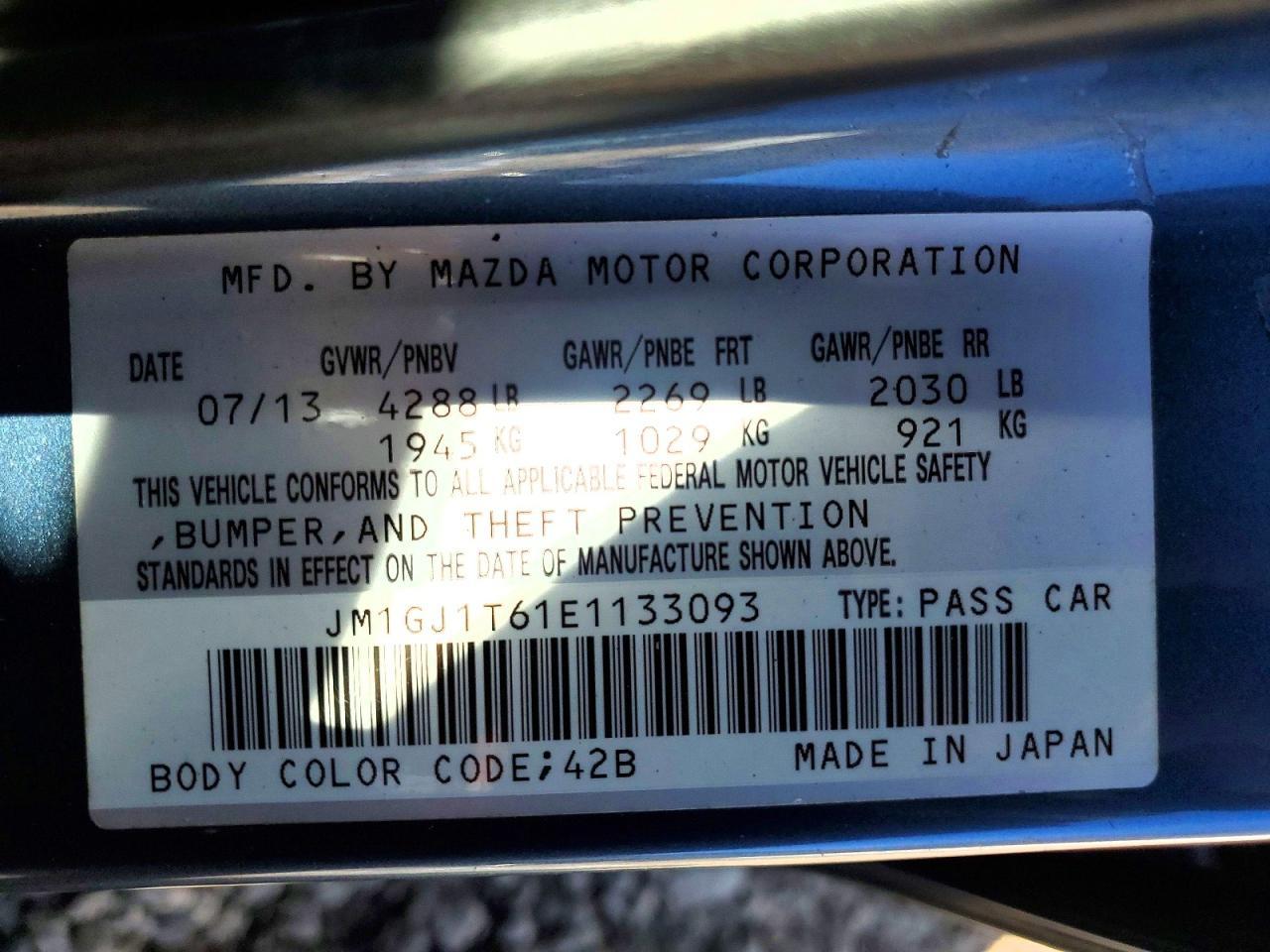 2014 MAZDA 6