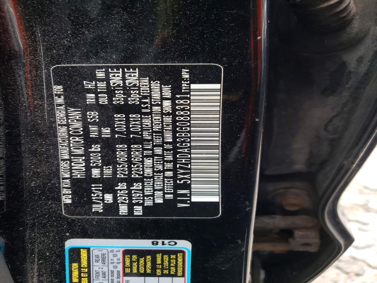 2011 HYUNDAI SANTA FE