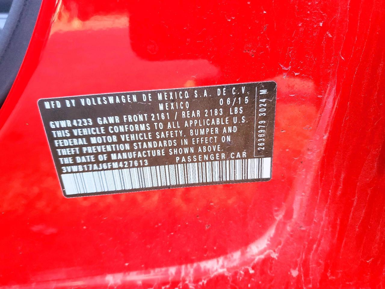 2015 VOLKSWAGEN JETTA
