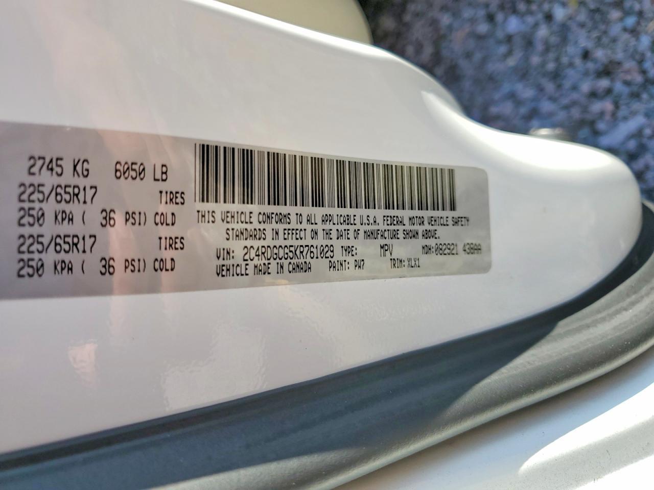 2019 DODGE GRAND CARAVAN