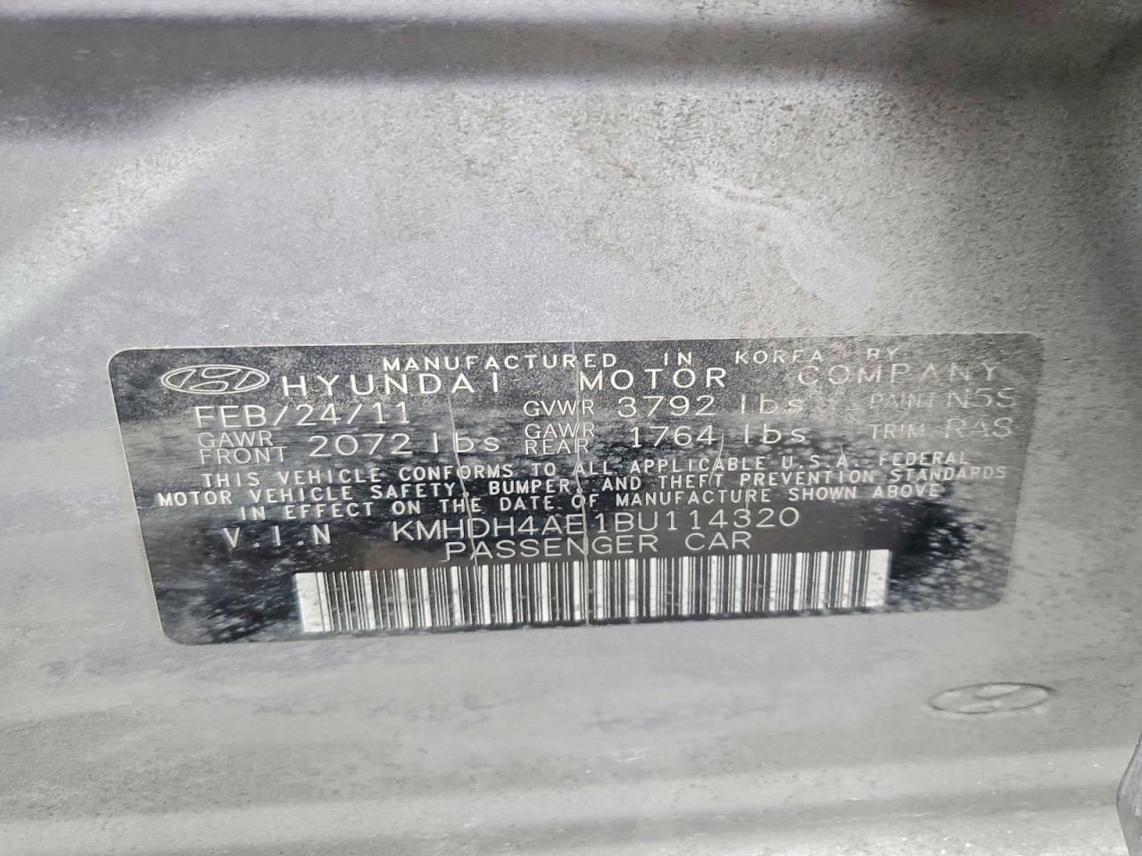 2011 HYUNDAI ELANTRA