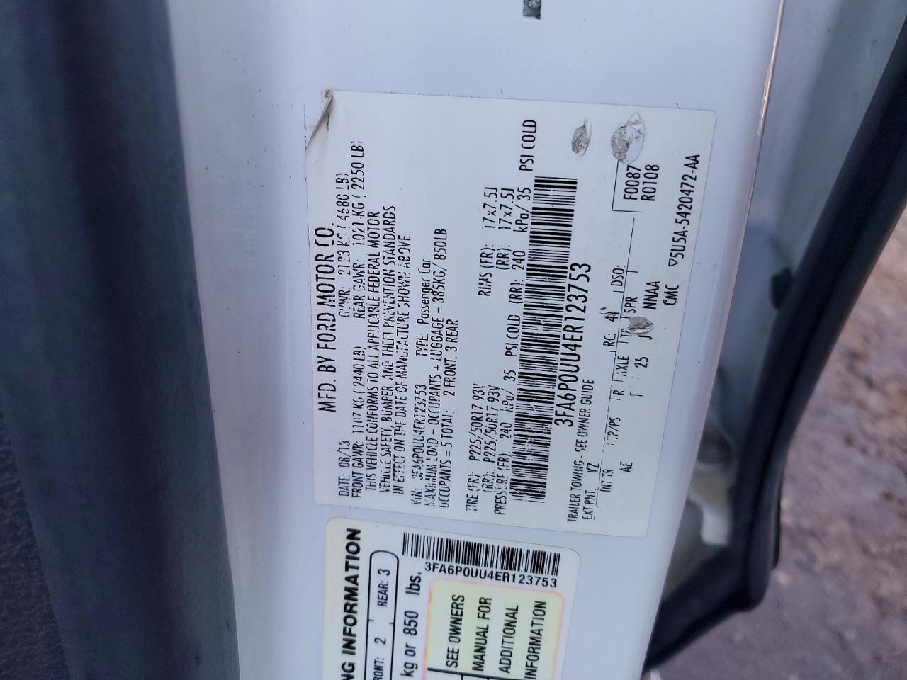 2014 FORD FUSION