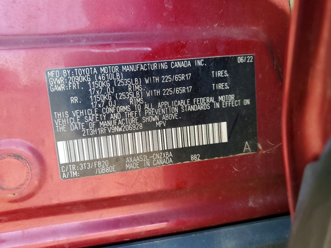 2022 TOYOTA RAV4