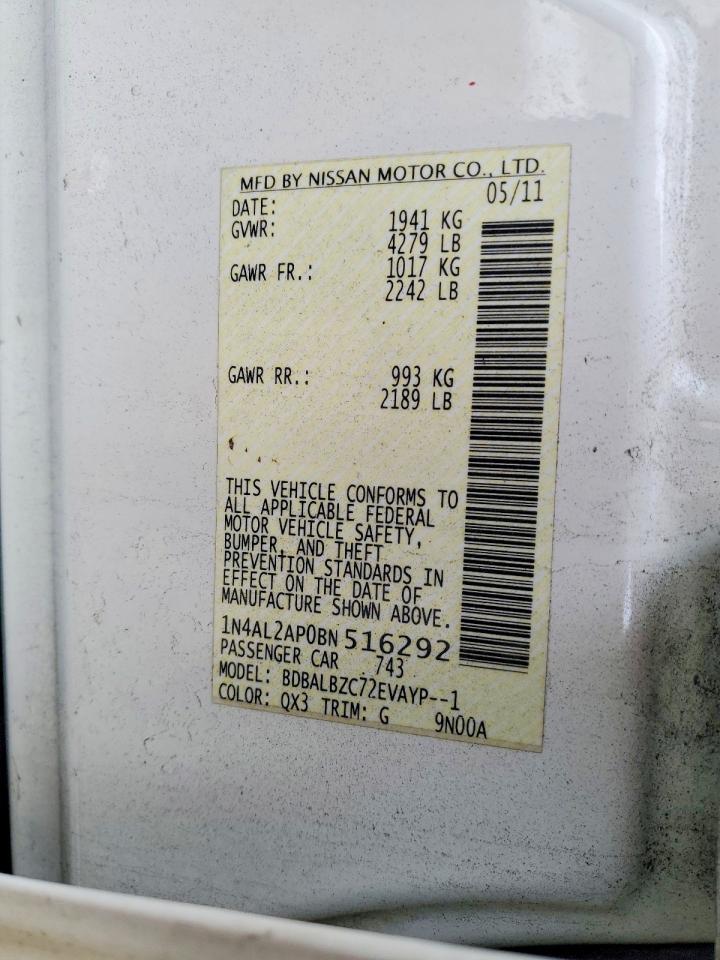 2011 NISSAN ALTIMA