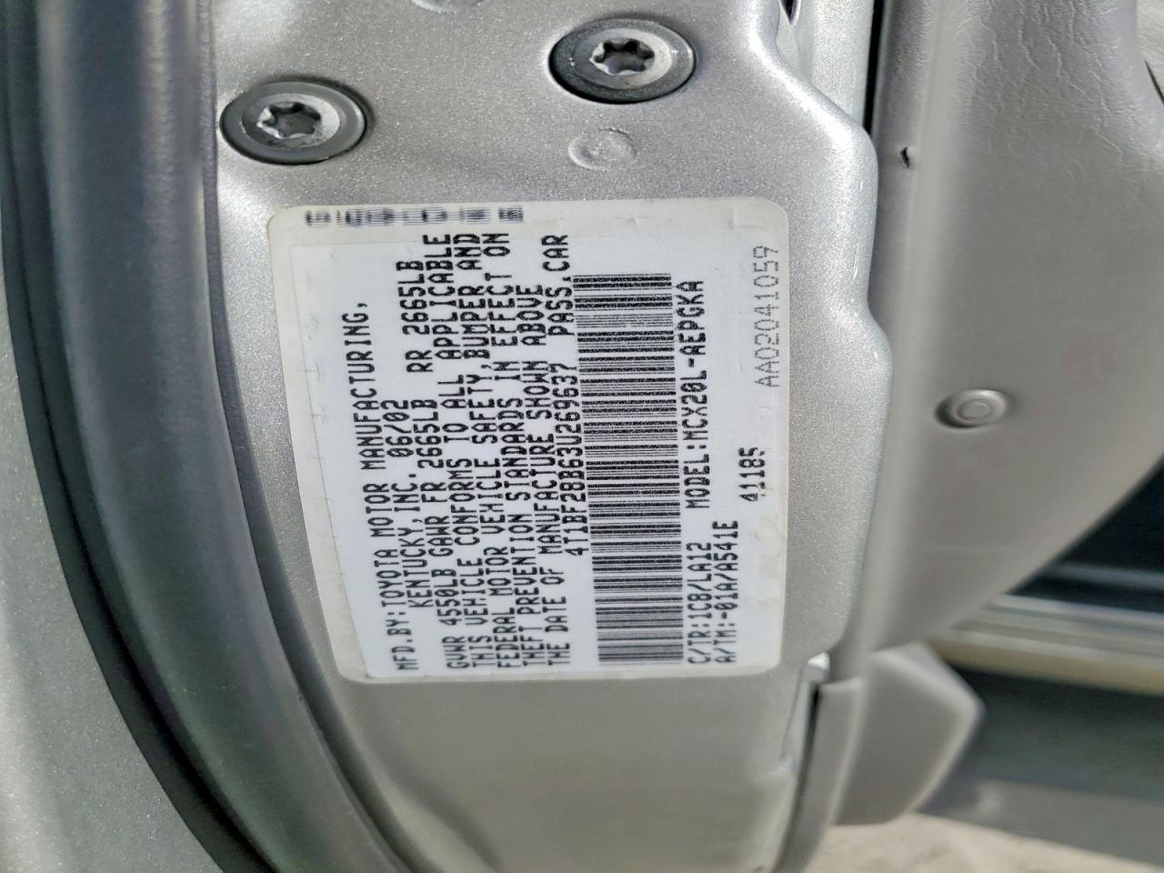 2003 TOYOTA Avalon
