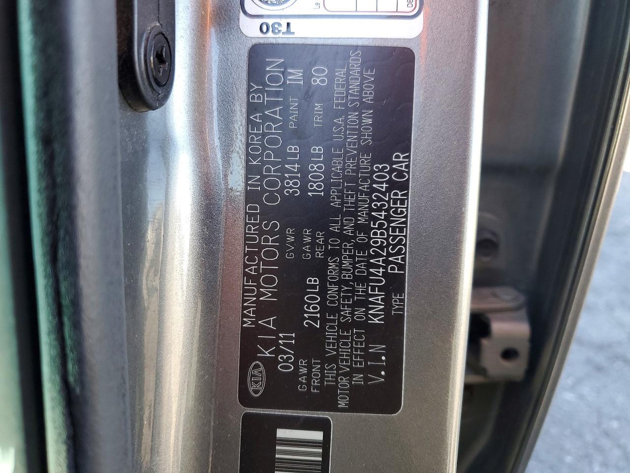 2011 KIA FORTE