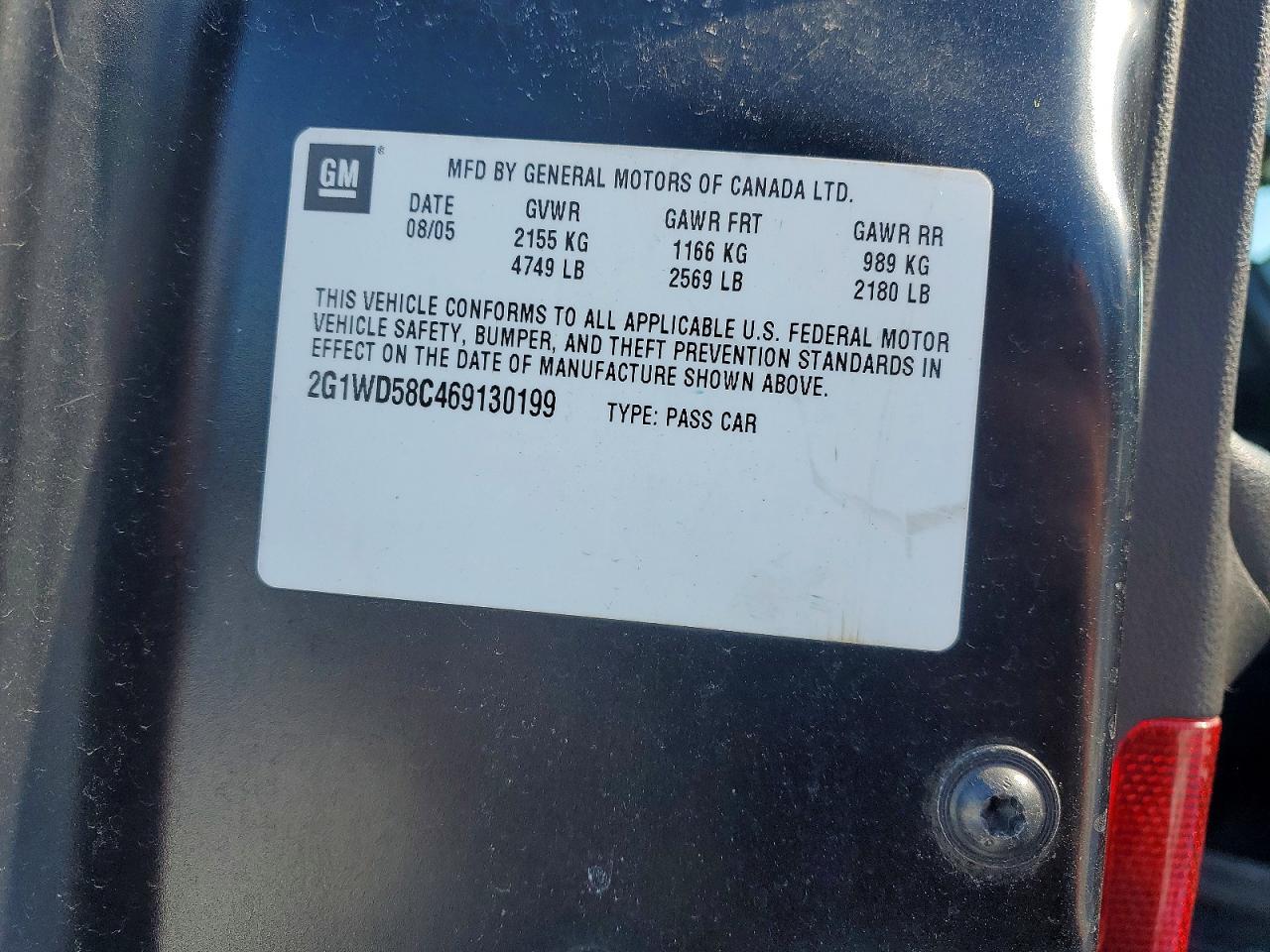 2006 CHEVROLET IMPALA
