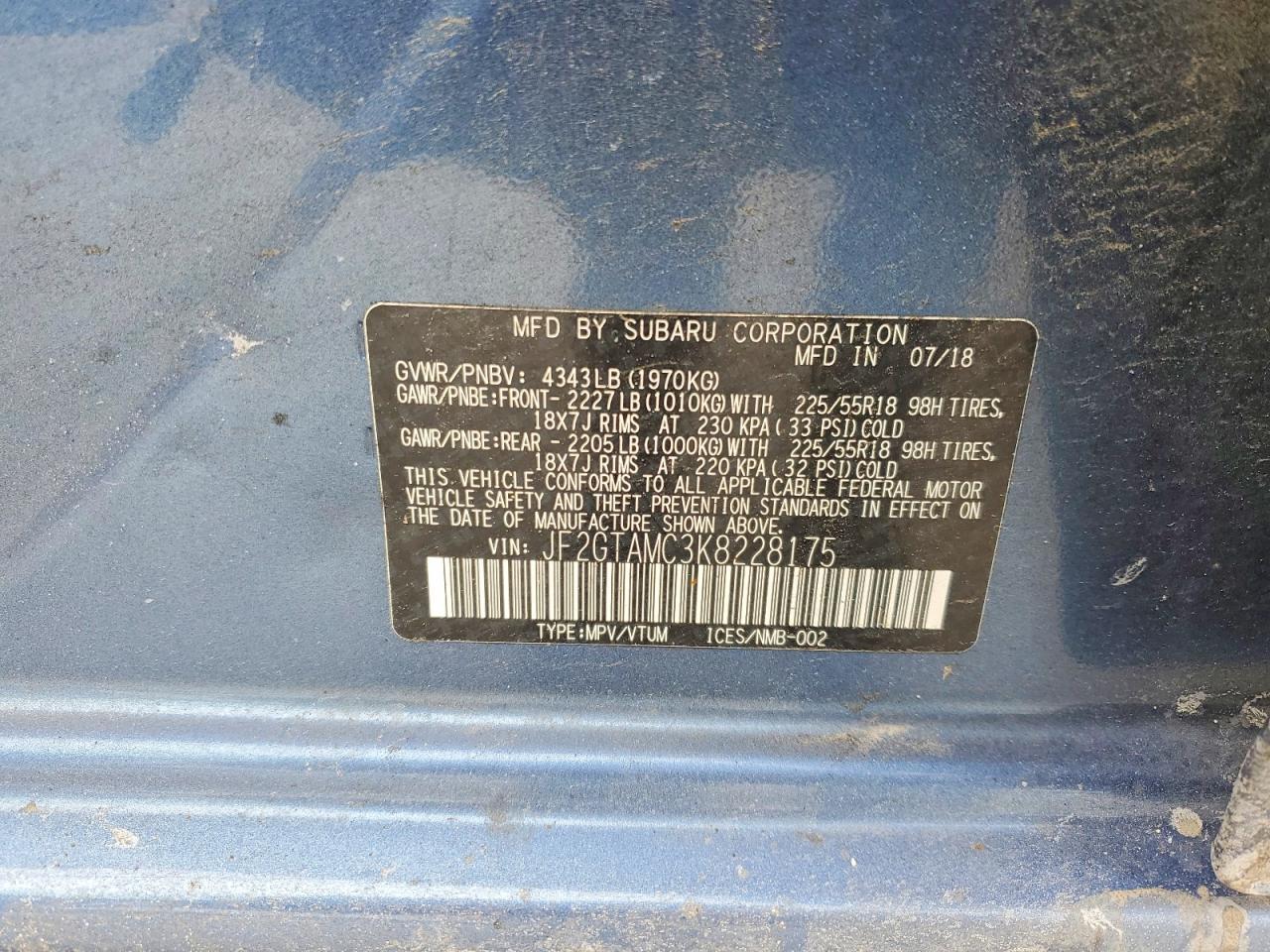 2019 SUBARU Crosstrek