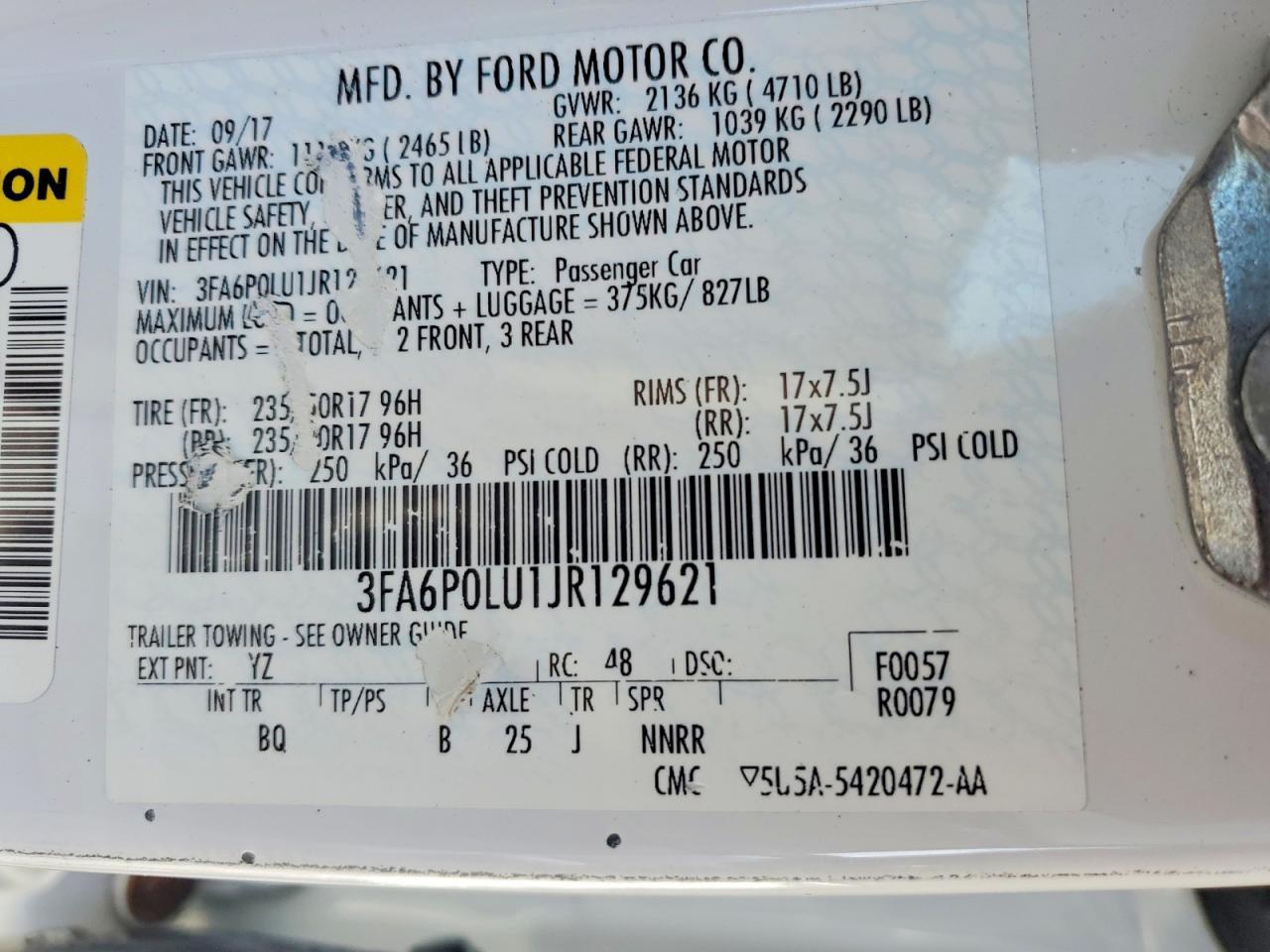 2018 FORD FUSION