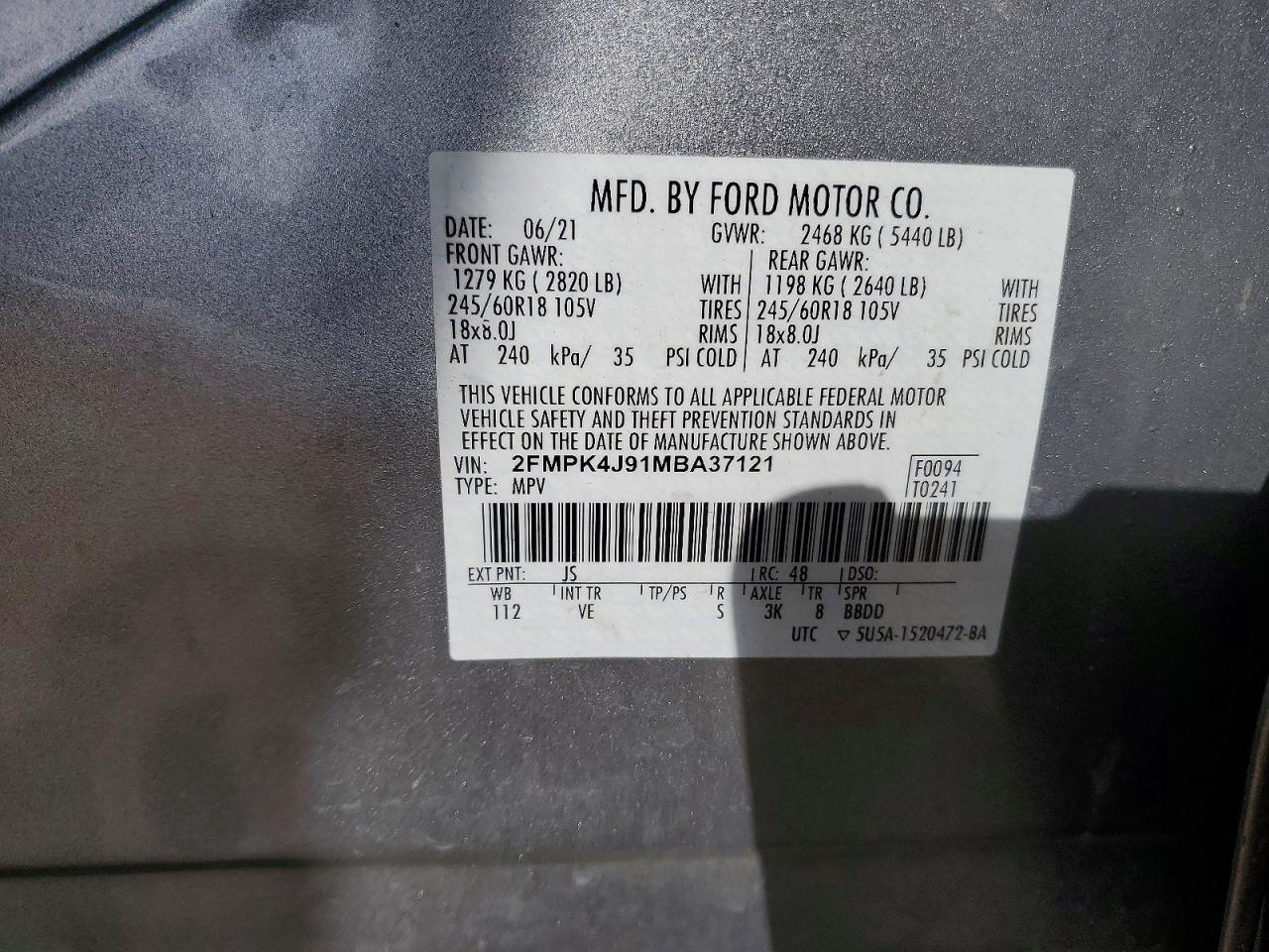 2021 FORD EDGE