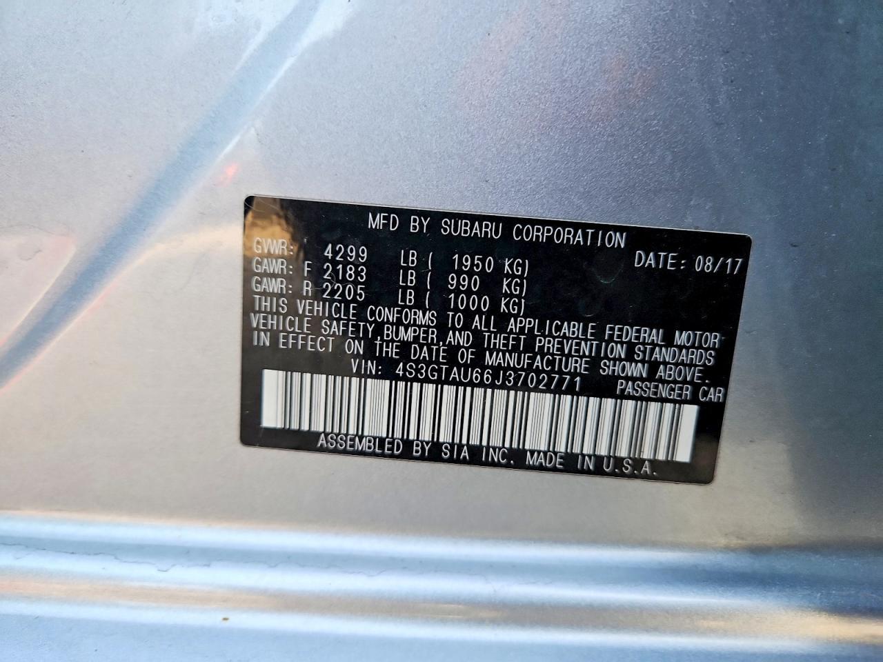 2018 SUBARU IMPREZA