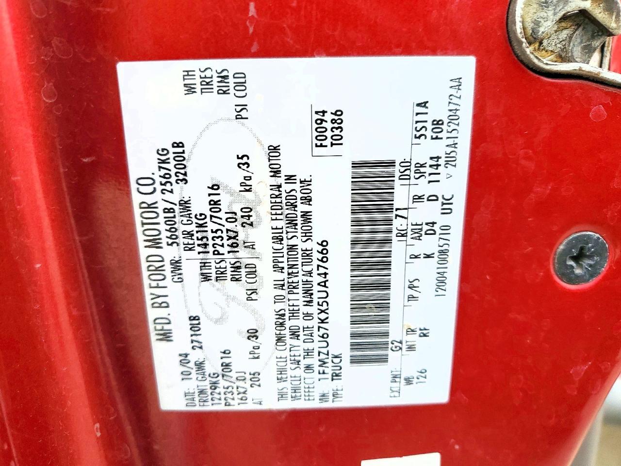 2005 FORD Explorer Sport Trac