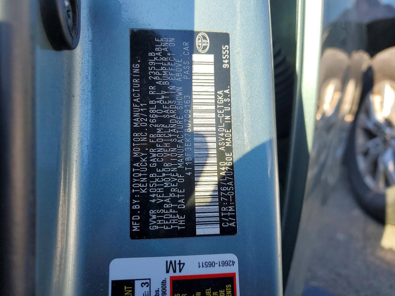 2011 TOYOTA CAMRY