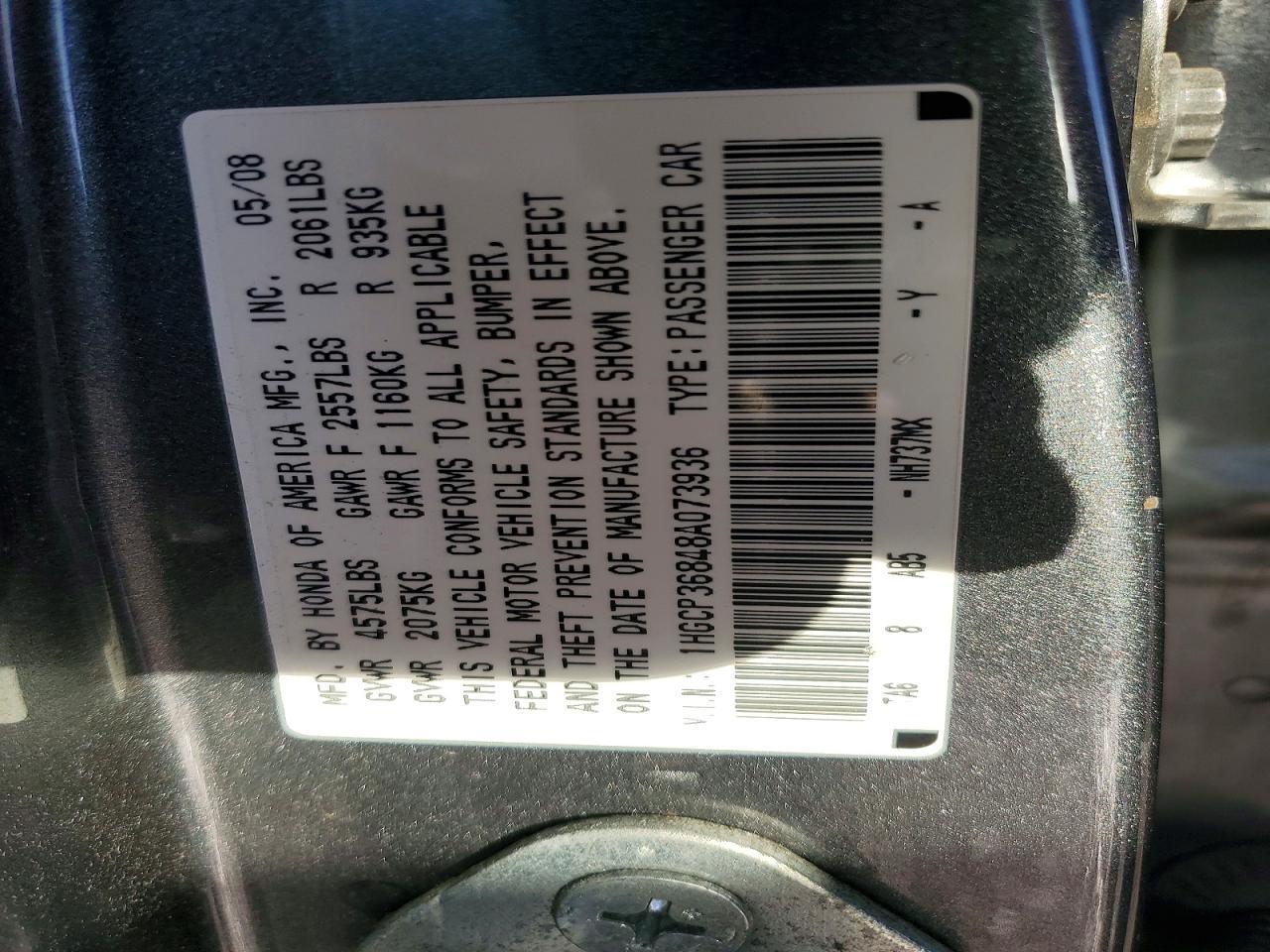 2008 HONDA ACCORD