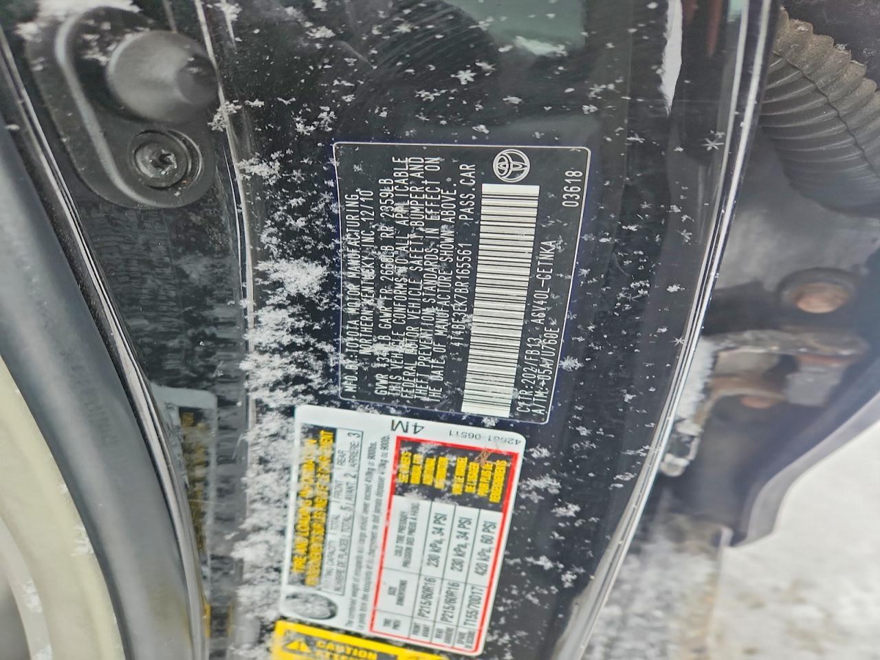 2011 TOYOTA CAMRY