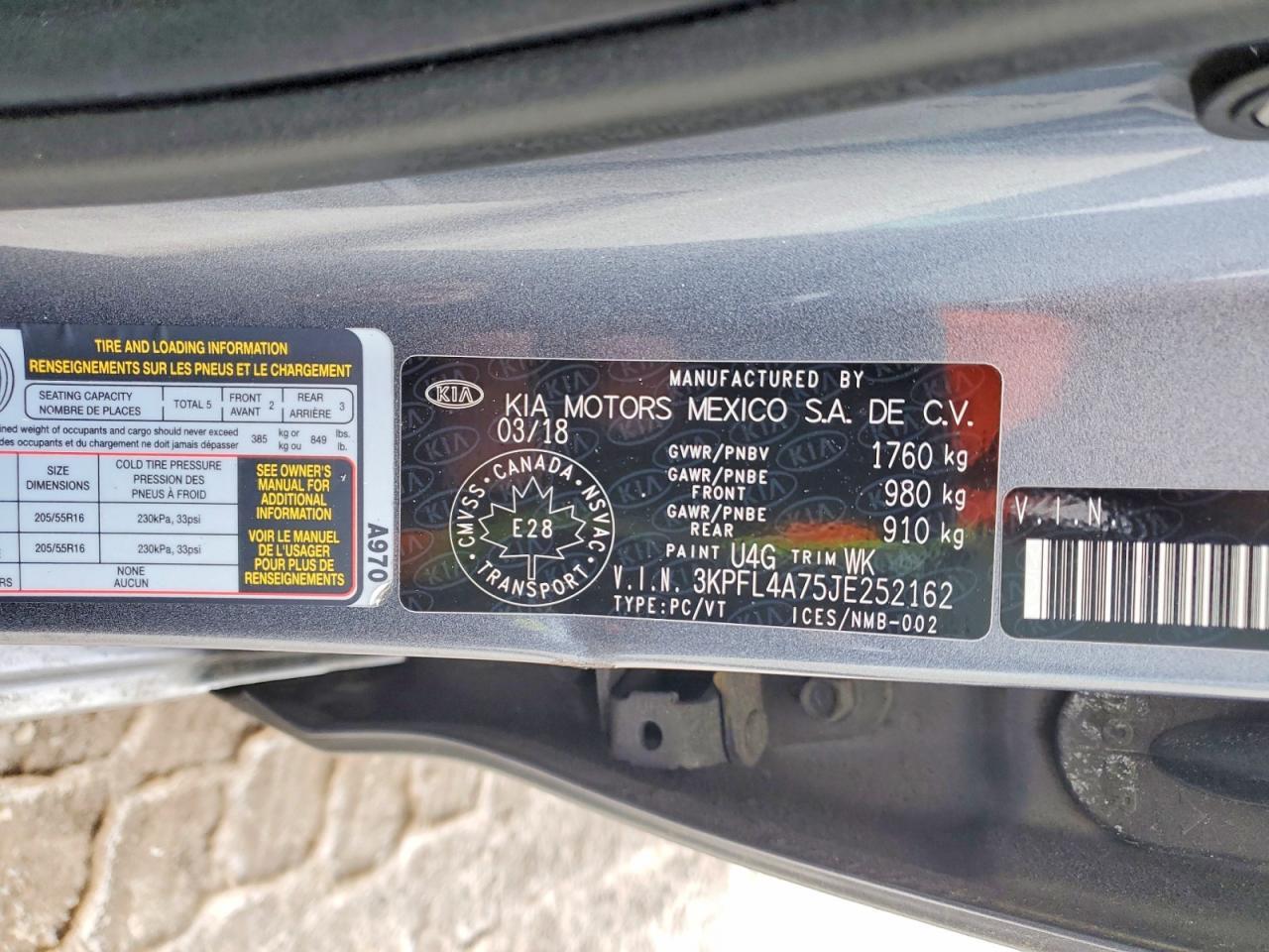 2018 KIA FORTE