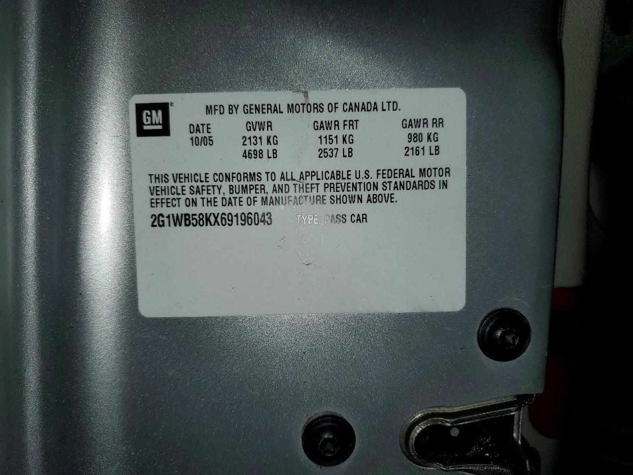 2006 CHEVROLET IMPALA