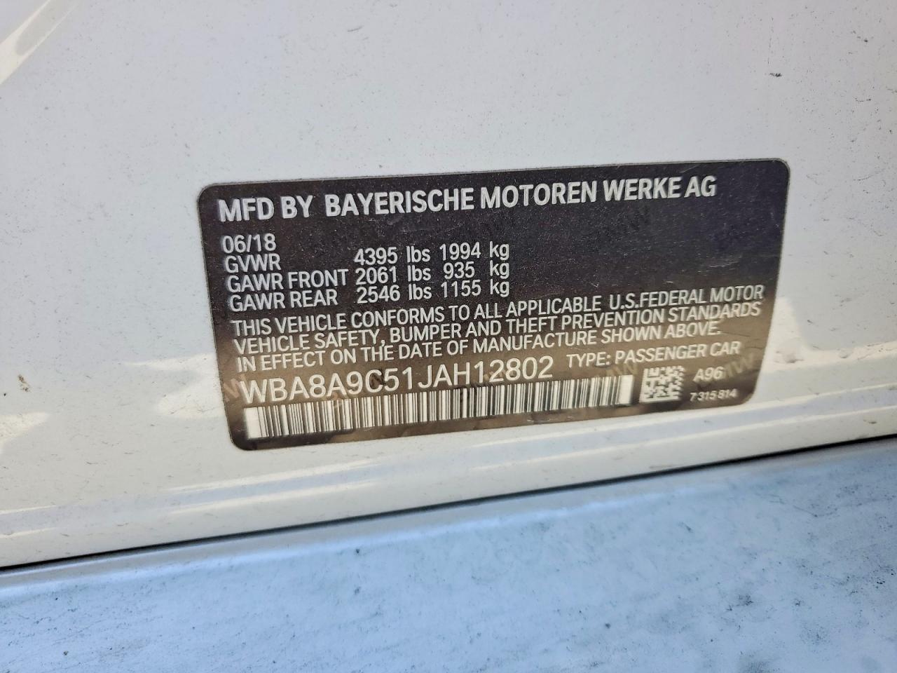 2018 BMW 3 SERIES