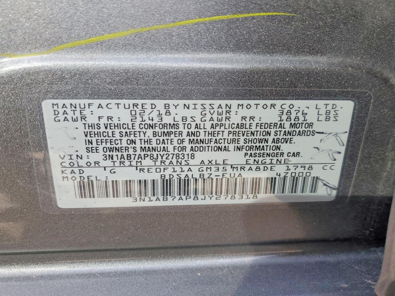 2018 NISSAN SENTRA