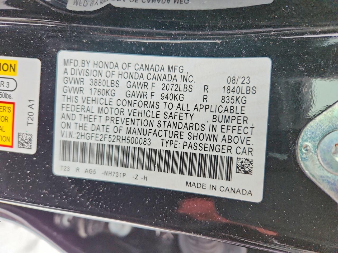 2024 HONDA CIVIC