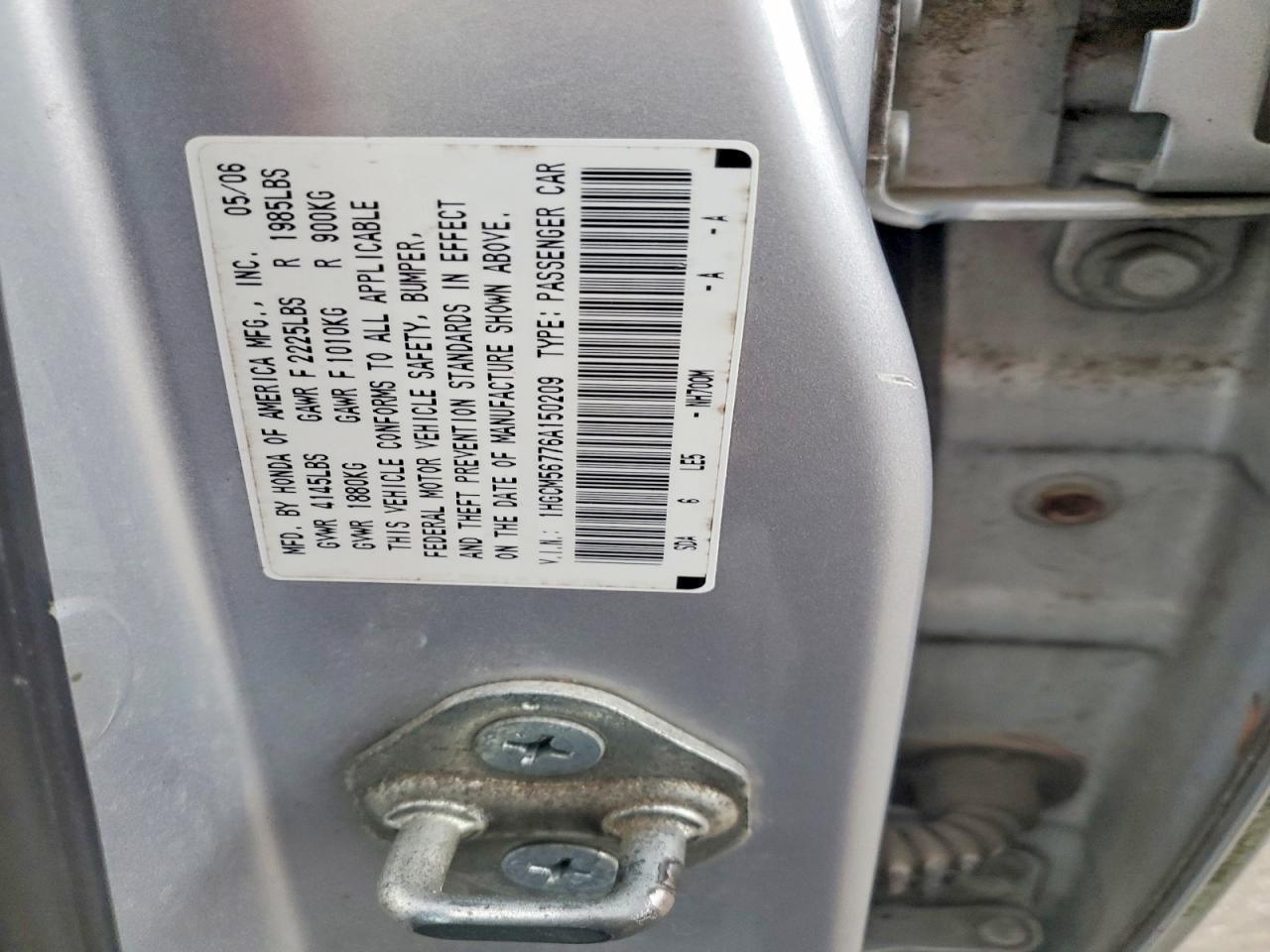 2006 HONDA ACCORD