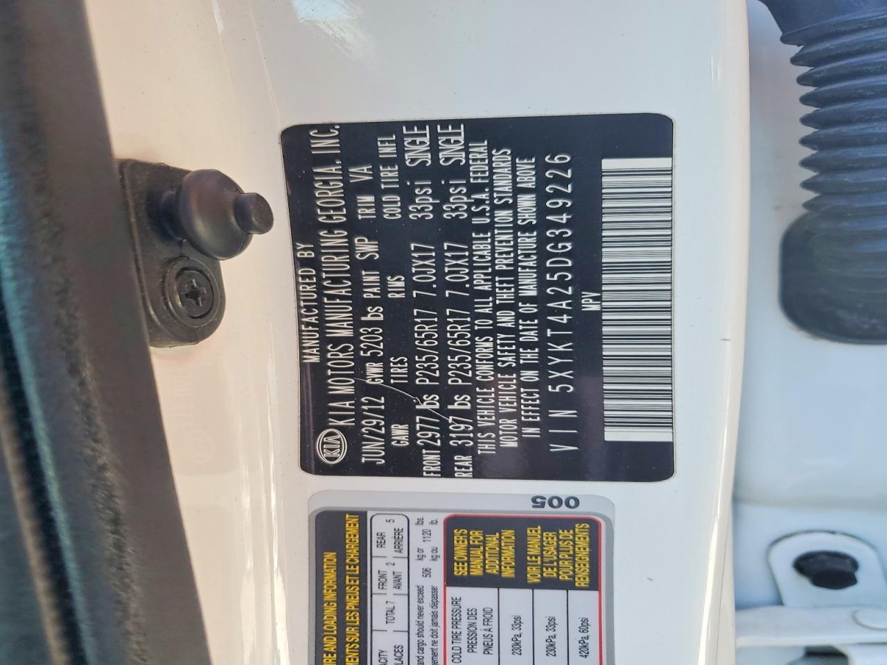 2013 KIA SORENTO