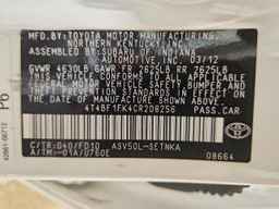 2012 TOYOTA CAMRY