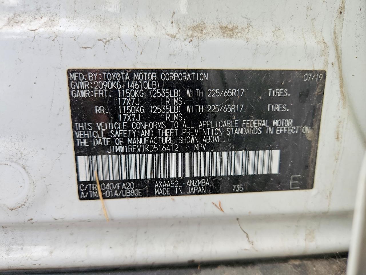 2019 TOYOTA RAV4